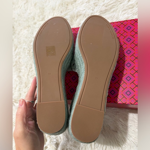 TORY BURCH Woven Goat Leather Flatform Espadrille Sandal - Size 11 - NIB - Picture 7 of 8